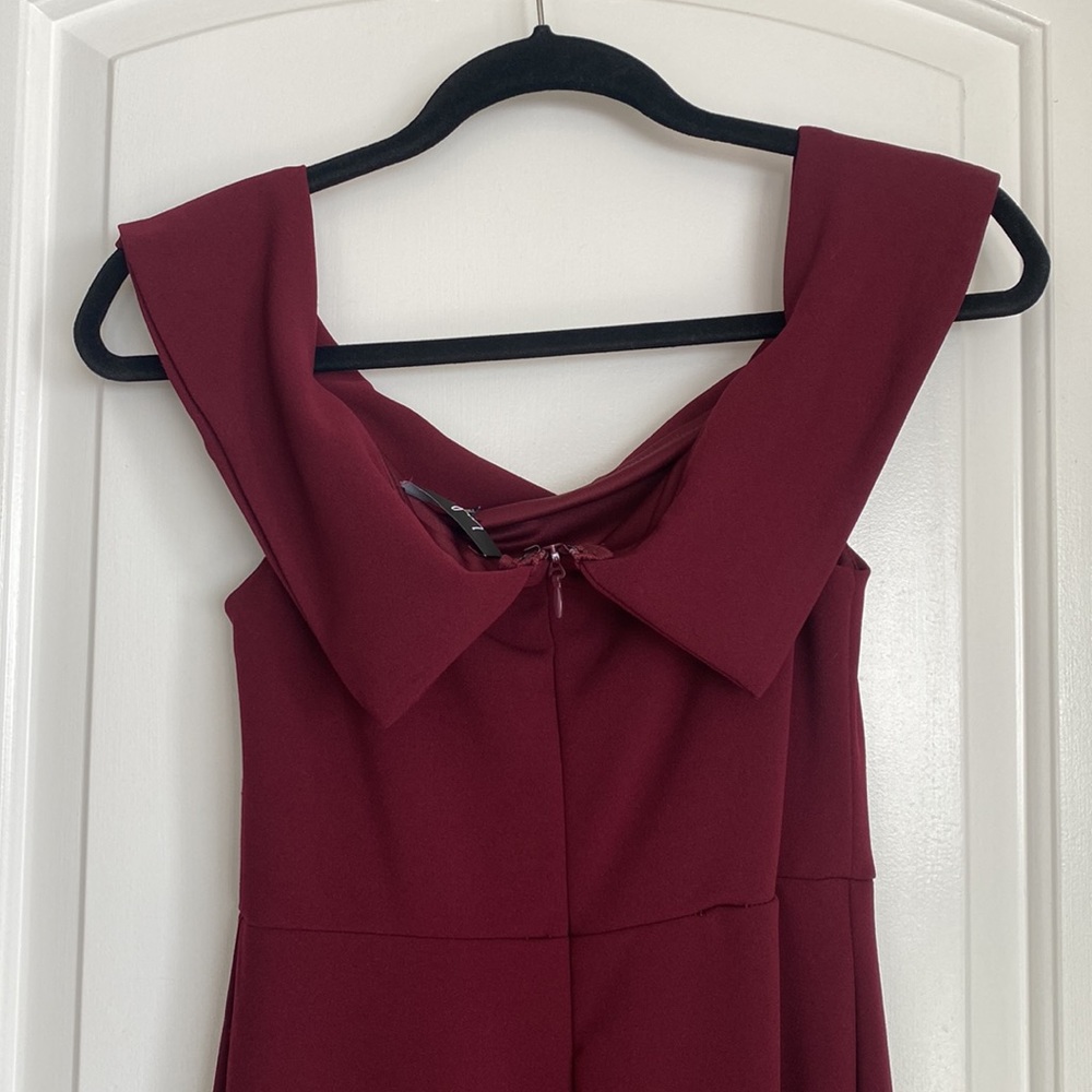 Lulus NWT Aveline Dress in Burgundy, Size Small - Picture 10 of 17